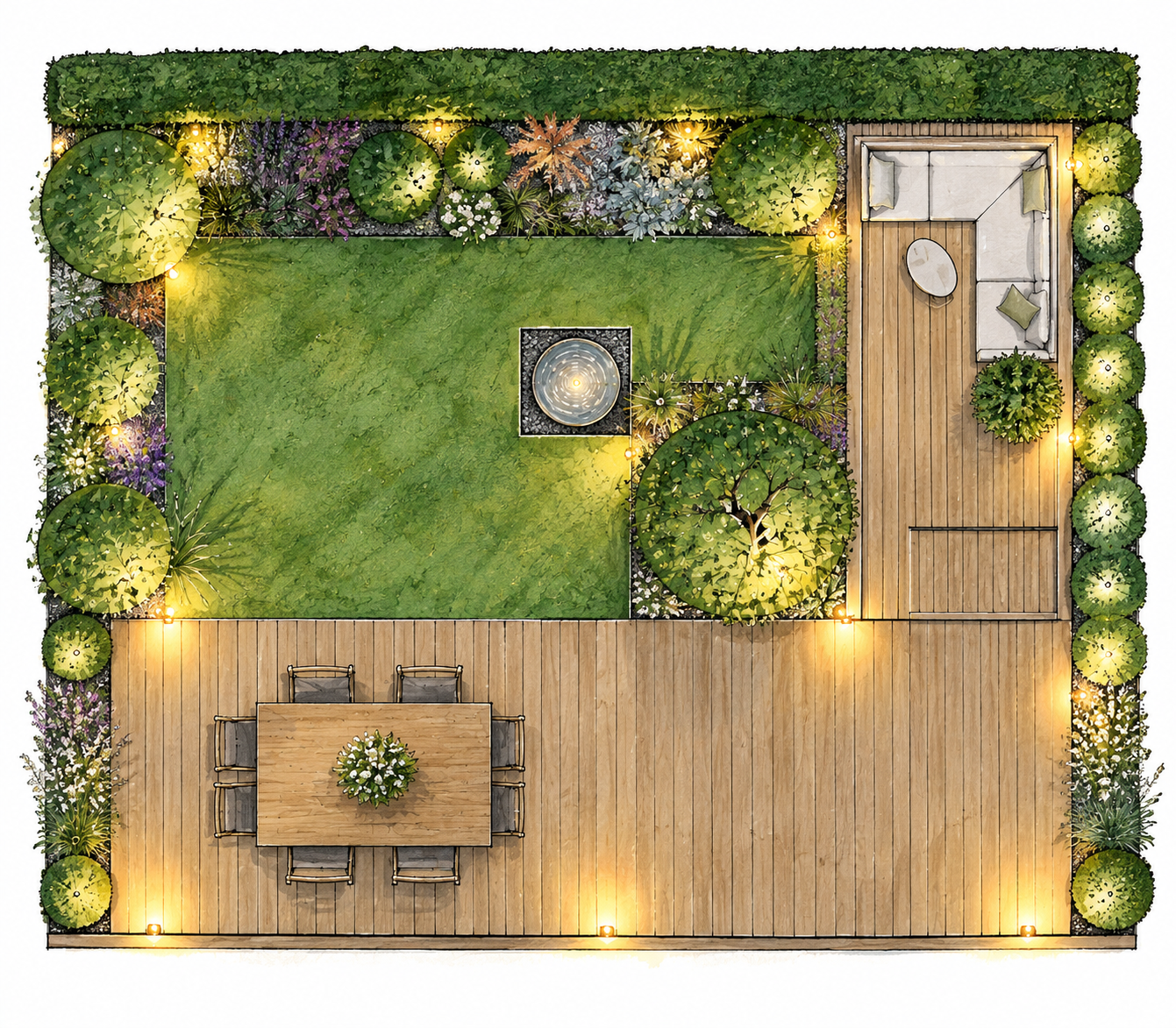 Modern urban garden landscapes