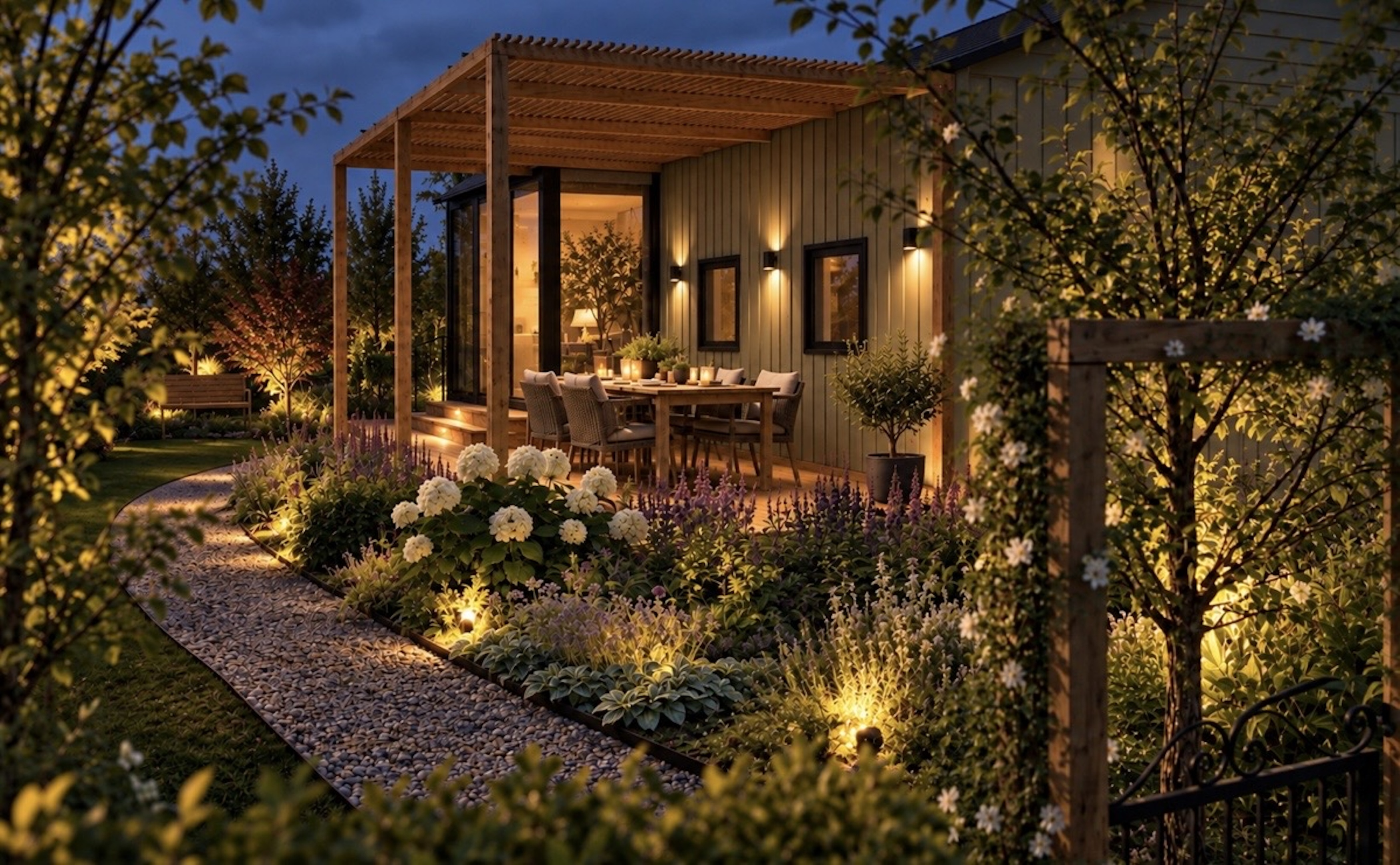Belysningsplan trädgårdsdesign